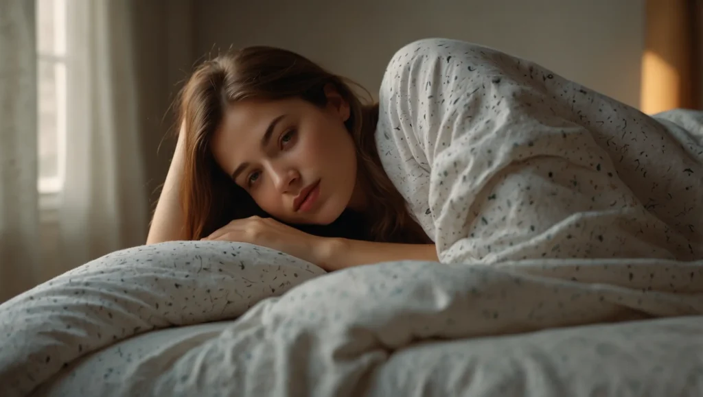 Pessoa acordando descansada e com energia após sono profundo — benefícios de acalmar a mente antes de dormir