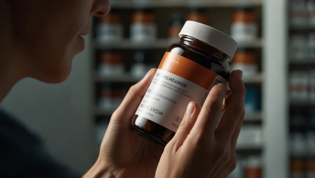 Pessoa lendo o rótulo de um suplemento multivitamínico feminino — como escolher melhor multivitamínico para mulheres
