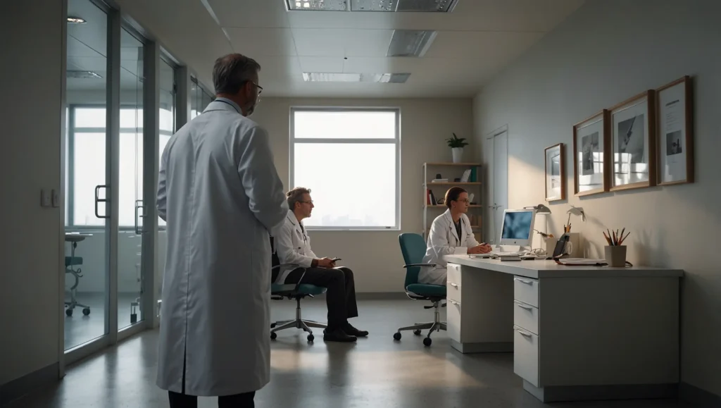 Médico avaliando paciente com queixa de boca seca — quando consultar médico por boca seca ao acordar