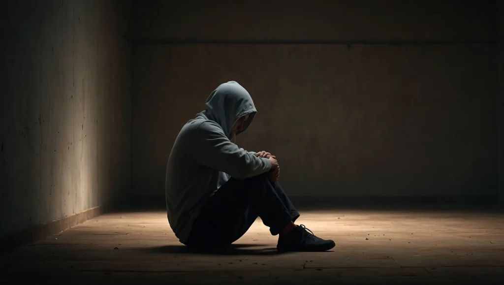 Pessoa em estado de esgotamento total sem energia para continuar — diferença entre stress normal e síndrome de burnout