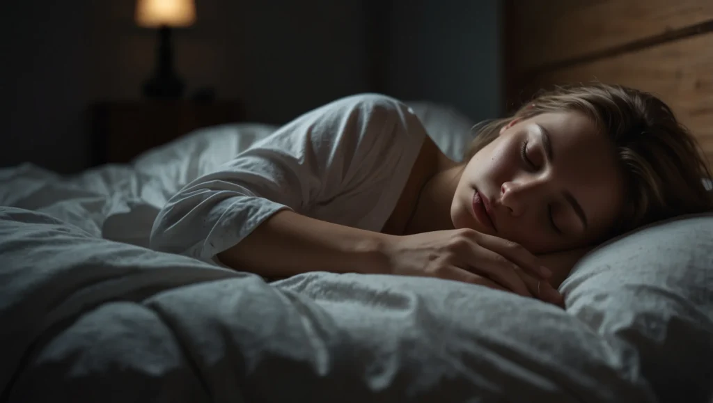 Pessoa em sono leve e agitado na segunda metade da noite — ciclos de sono e vulnerabilidade às 3 da manhã