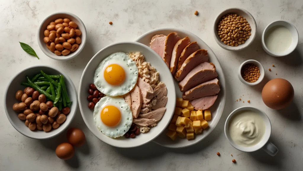 Alimentos ricos em proteína com alto efeito térmico — proteína acelera o metabolismo efeito térmico dos alimentos